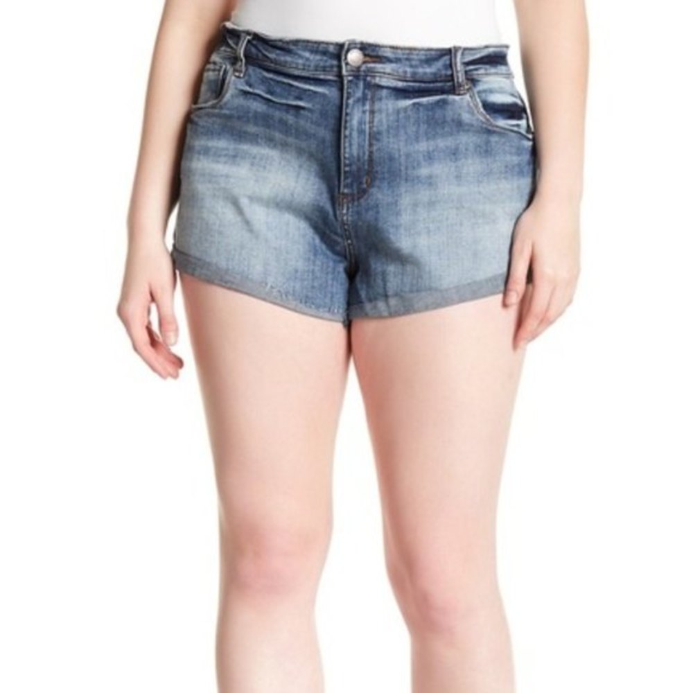 STS Blue Roll High Rise Distressed Denim Shorts Size 35